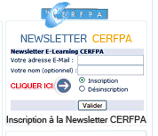 S'inscrire &agrave; la Newsletter du centre de formation CERFPA.